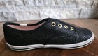 Girls Size 12 Kate Spade Black Glitter Sparkle Keds Euc — photo 6