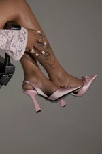 Versace-La Medusa 12mm Sling Back Pumps Pink Shade Size 37 US 7