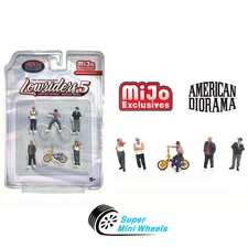 American Diorama 1:64 - Lowriders 5 Figures - 6 pcs Set - Metal - AD-2427MJ