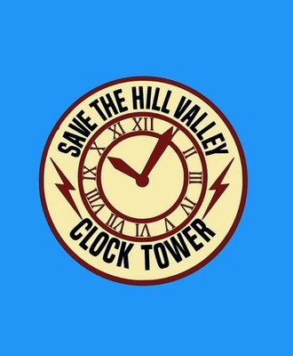 Back to the Future Save The Hill Valley Clock Tower Vinyl Sticker, Mcfly 4x4!