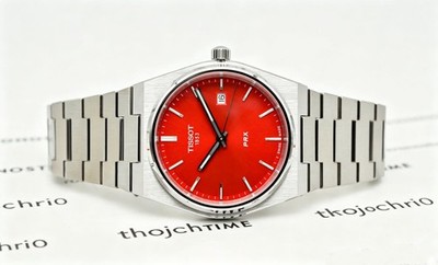 Tissot PRX Red Dial Men's Stainless Steel 40mm Watch T137.410.11.421.00