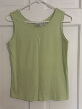 Classic Elements Womens Green Ribbed Knit Rou...