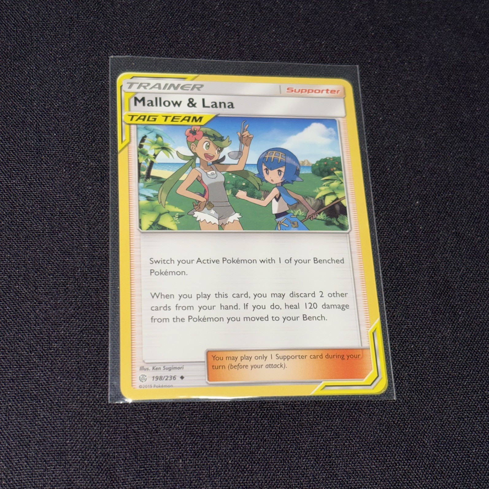 Mallow & Lana 198/236 SUPERMINT 💎 | ‘19 Cosmic Eclipse Sun & Moon | Pokemon TCG