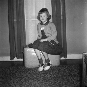 Vintage Oversized Photo Negative Cute Girl