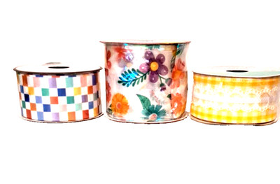 3 Rolls Craft Ribbon For Spring and Easter NEW