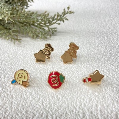 Kirby Cafe Limited Earrings Set of 5 Warp Star Maxim Tomato Japan Limited NEW