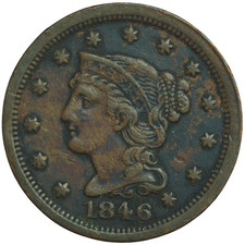 1846 Liberty Head Large Cent Extremely Fine+ Condition *JE