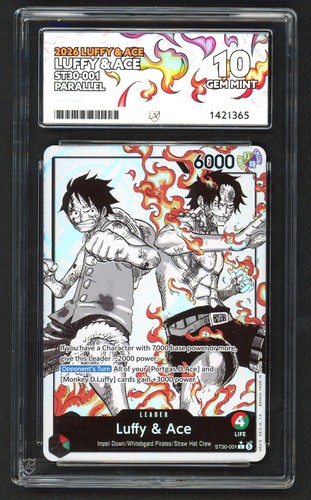 Luffy & Ace (Parallel) graded ACE 10 for sale on eBay