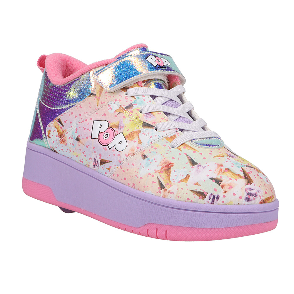 Heelys Pop Strive Girls Kids/Youth Size US Wheel Shoes  Lavendar/Purple/Pink