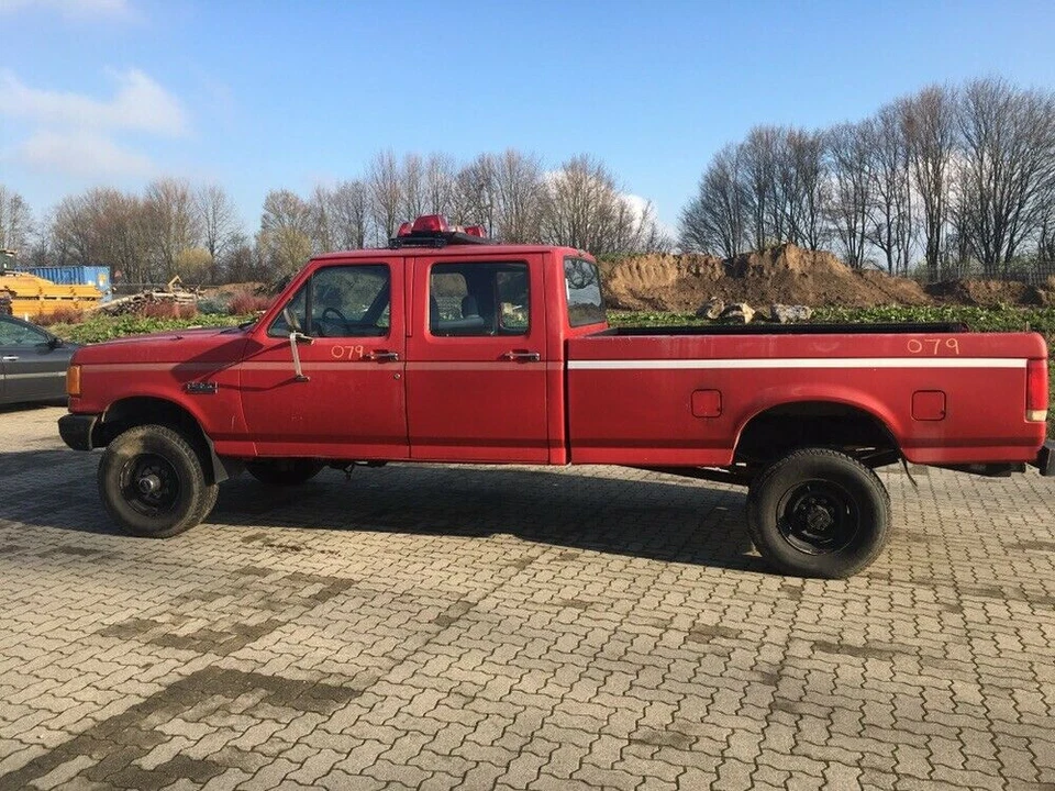 RAR! 1987 FORD F-350 4x4 Crew Cab Long Bed | 351W V8 | Ex US Air Force & FeuerW. - Bild 3 von 4