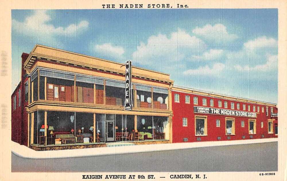 Camden New Jersey The Naden Furniture Store Vintage Postcard AA43854