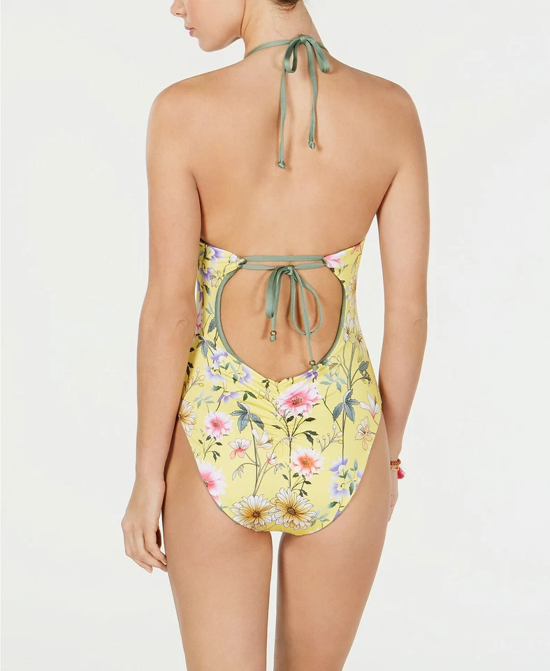 Traje de baño reversible de una pieza estampado multicolor Lucky Brand para mujer talla M L68511 Foto 2 de 3