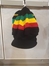 RASTA KNITTED BEANIE HAT NEW GREEN YELLOW RED BLACK