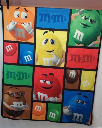 M&Ms World Exclusive Store  Throw Blanket 48" X 60" 2017   LOT of 2