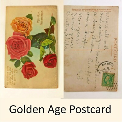 Scandanavian Postcard Divided 1 Cent Washington Translates Warmest Regards