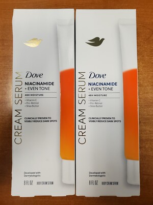 2 Pack: Dove Body Cream Serum Niacinamide + Even Tone Lotion 8 oz ea (1454) R3P4