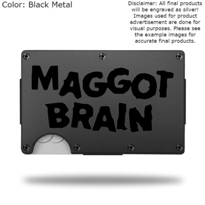 Custom MAGGOT BRAIN Laser Engraved Wallet - Pick A Wallet Color