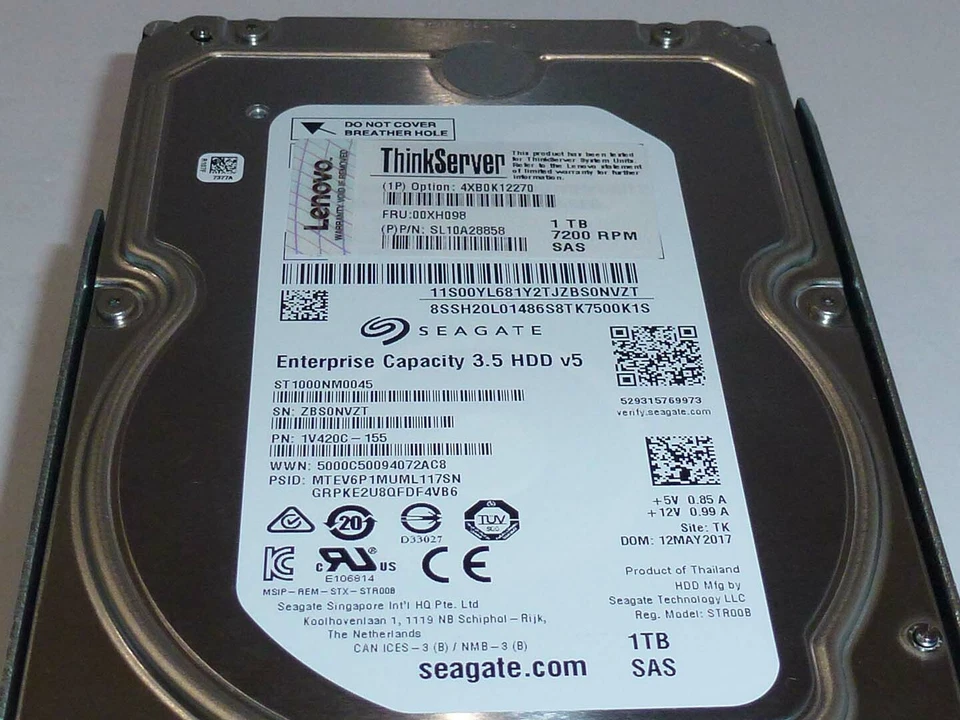 Lenovo ThinkServer 00XH098 4XB0K12270 SL10A28858 1TB 7200 RPM SAS Hard Drive HDD - Image 3 of 4