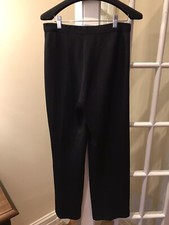 St John Knits Basics Black Pants Career Flare Santana Wool Sz 4 Vintage Estate