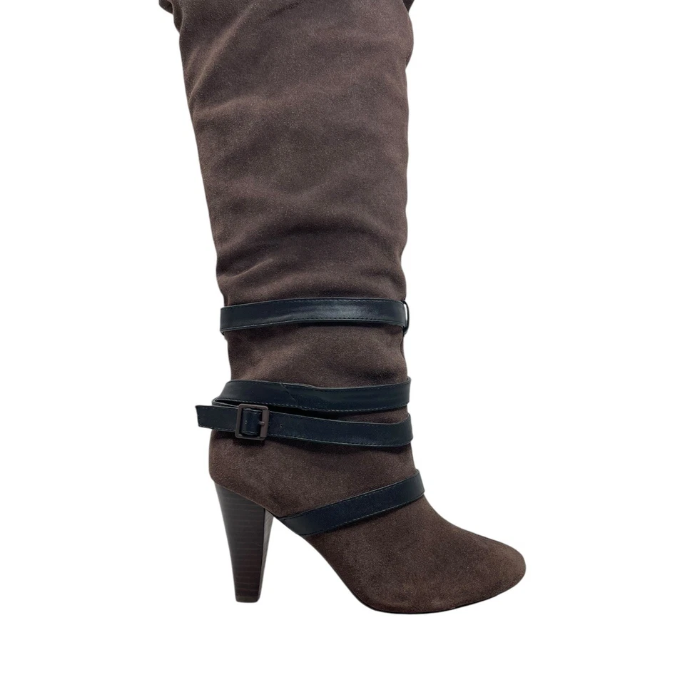 COLIN STUART Womens 10B 10 B Suede Leather Boots Slouchy Over The Knee 273142 - Image 3 of 4