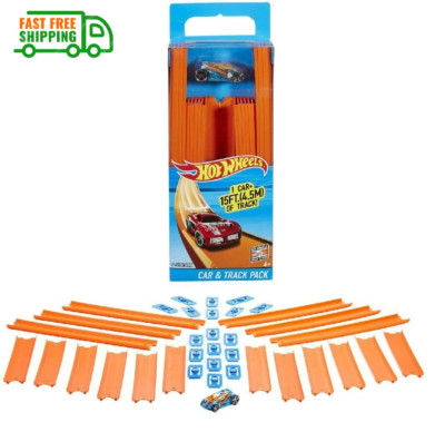 15 Feet Hot Wheels Kids Car Toy Stunt Track and Builder Pack w/ Racing Play Set