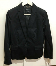 Mango MNG Basics Women Black Fancy Party Casual Blazer Jacket US Size 8 NEW NWT