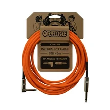 Orange Crush 20' Instrument Cable with Angled to Straight Connector, Orange