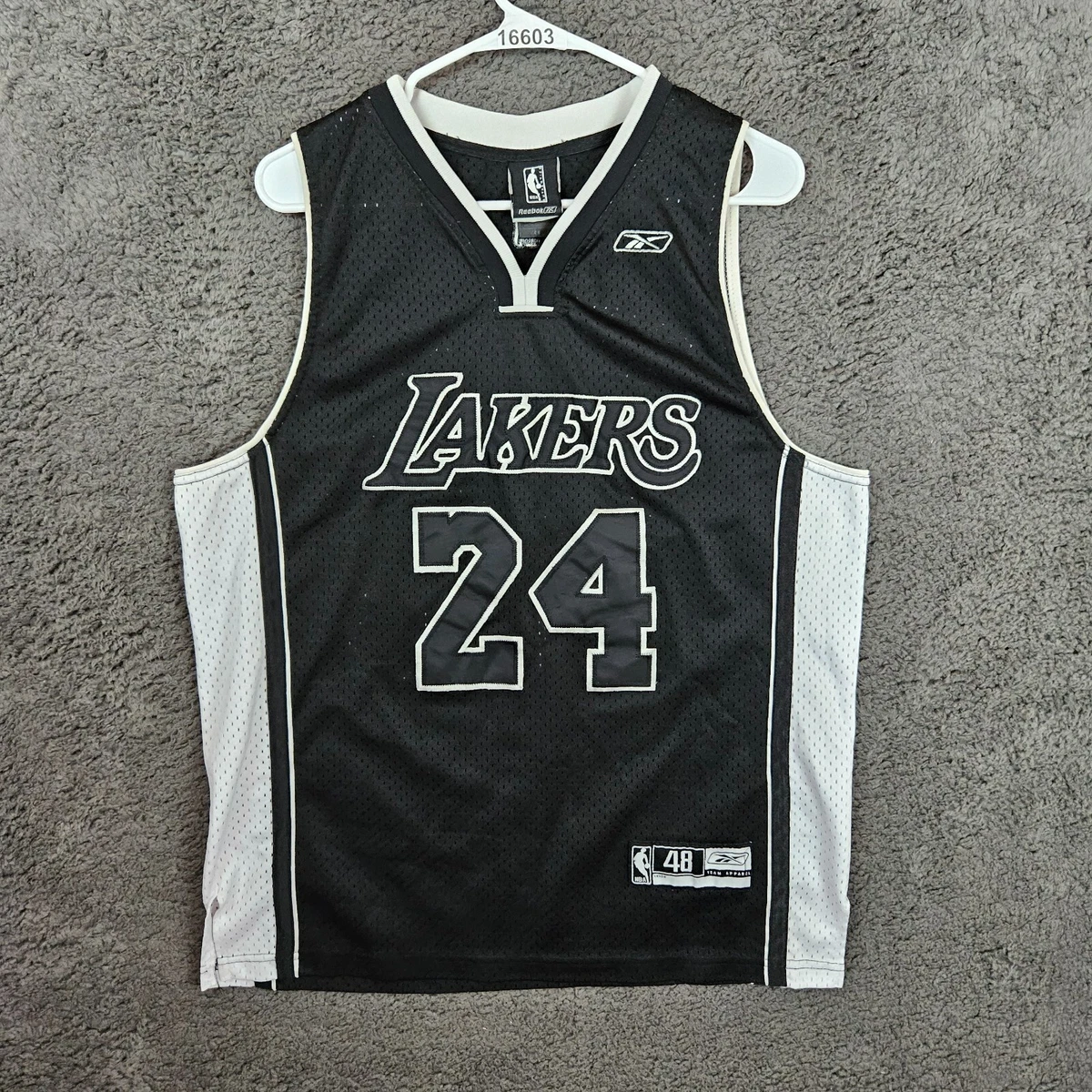 Reebok Lakers Kobe Bryant ユニフォーム L ブラック Reebok Los Angeles Lakers Kobe Bryant Black Jersey Sz 2X - FanWagn