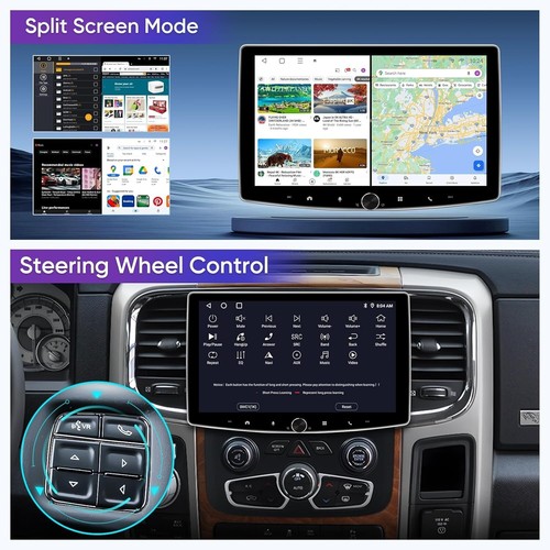 Autoradio Singolo Din Stereo Wireless Carplay&Android Auto, 10 Pollici 2+32G 3755 - Foto 5 di 6
