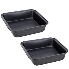 2 PACK Small Square Non Stick Roast Vegetable Potato Roaster Roasting Baking Tin