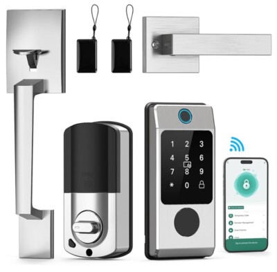 Miuedo WiFi Front Lock Sets - Keyless Entry Door Lock with Fingerprin ...