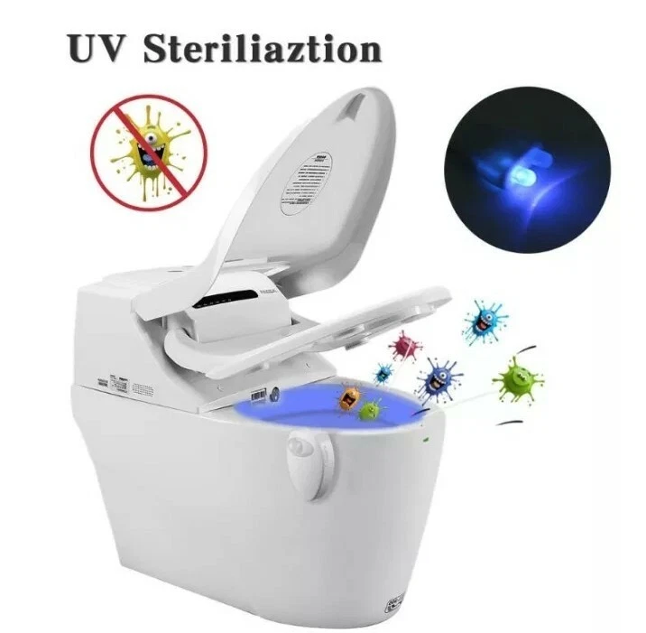 Luz Led Con Sensor De Movimiento Esterilización UV Para Inodoros WC 16 ColoRes