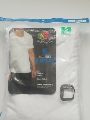Fruit of the Loom Men's Stay Tucked V-Neck T-Shirt 100%Cotton