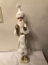 Katherine's Collection Thread of Gold 18  Santa Holding Birdhouse 22-823527-NEW