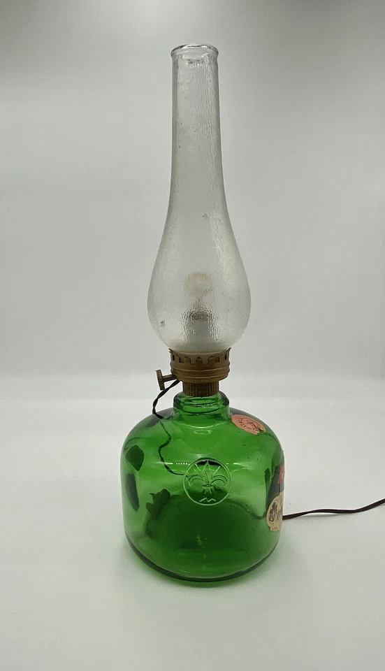 "Lámpara huracán botella de vino de colección 15"" decoración eléctrica S Martino Chianti Italia 1966" Foto 3 de 4