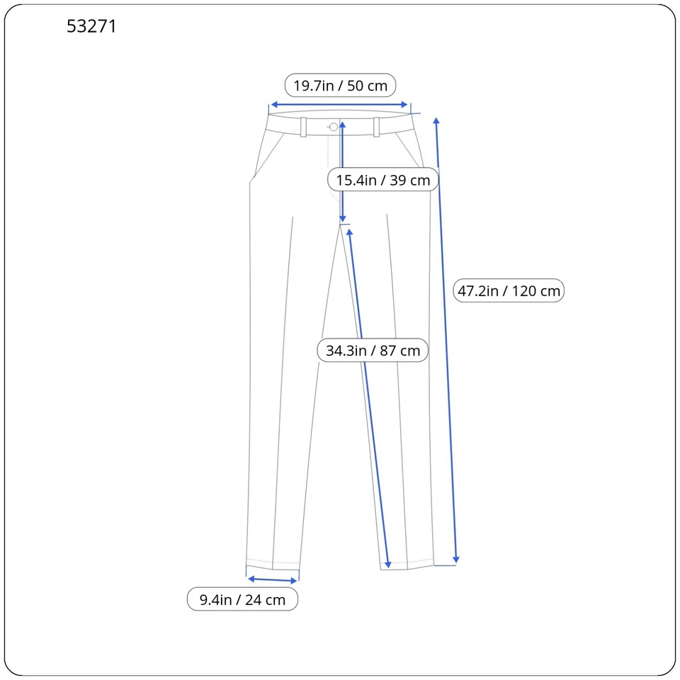 Dickies Hombre `TRABAJAR Pantalones W40/L34 Azul Marino Plisado Original - Imagen 4 de 4