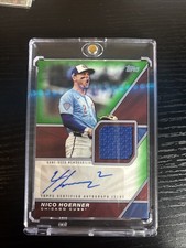 2026 Topps Series 1 Nico Hoerner Green /99 Game Used Patch Auto