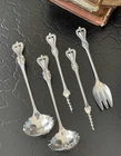 Set 5 Scarce Towle Old Colonial Sterling Silver Sauce Butter Ice Cream American