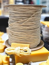 #4 Square Braid Beeswax Candle Wick by the yard. CHOOSE from Primed or Unprimed