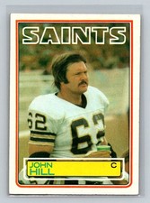 1983 Topps #115 John Hill New Orleans Saints Football Card