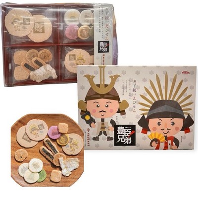 Owari Keishindo Tenka Toitsu Ebi Senbei Shrimp Cracker Toyotomi Brothers Japan
