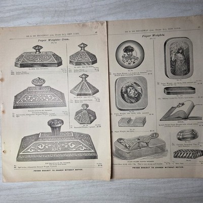 Tower Manufacturing Paper Weights Catalog Page 1900s Office Supply