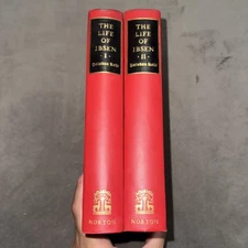 The Life of Ibsen By Halvdan Lot 2 Volumes 1931 Norton Co Red Cloth HC Set