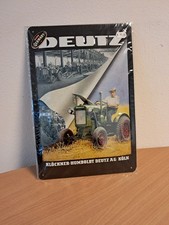 Blechschild OVP 20x30 DEUTZ AG KÖLN TRAKTOR Deko Werkstatt Retro Landwirtschaft