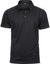 Image of Tee Jays Mens Luxury Sport Polo Shirt Short Sleeve Activewear Black S 36-38"