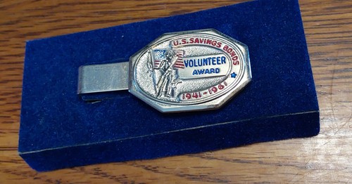 U.S. Savings Bonds 20 Jahre Volunteer Award Krawattenklammer 1961 - Bild 2 von 3