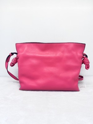 Loewe Flamenco Chain leather crossbody bag Pink Auth
