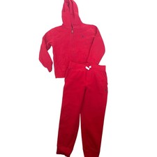 Polo Ralph Lauren Kids Red Full Zip Hoodie and Joggers Tracksuit Set Size 6