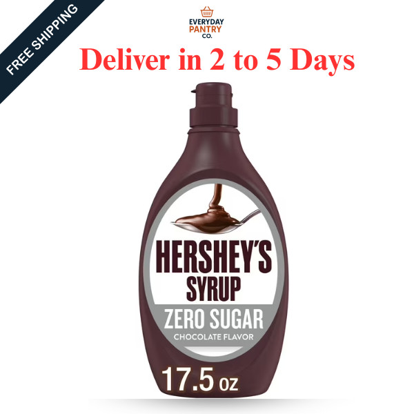 Hershey's zero Sugar chocolate syrup Bottle, 17.5 OZ