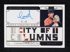 2019 National Treasures Rookie Signature Names Gold 42/49 Cionel Perez Auto 0kr0
